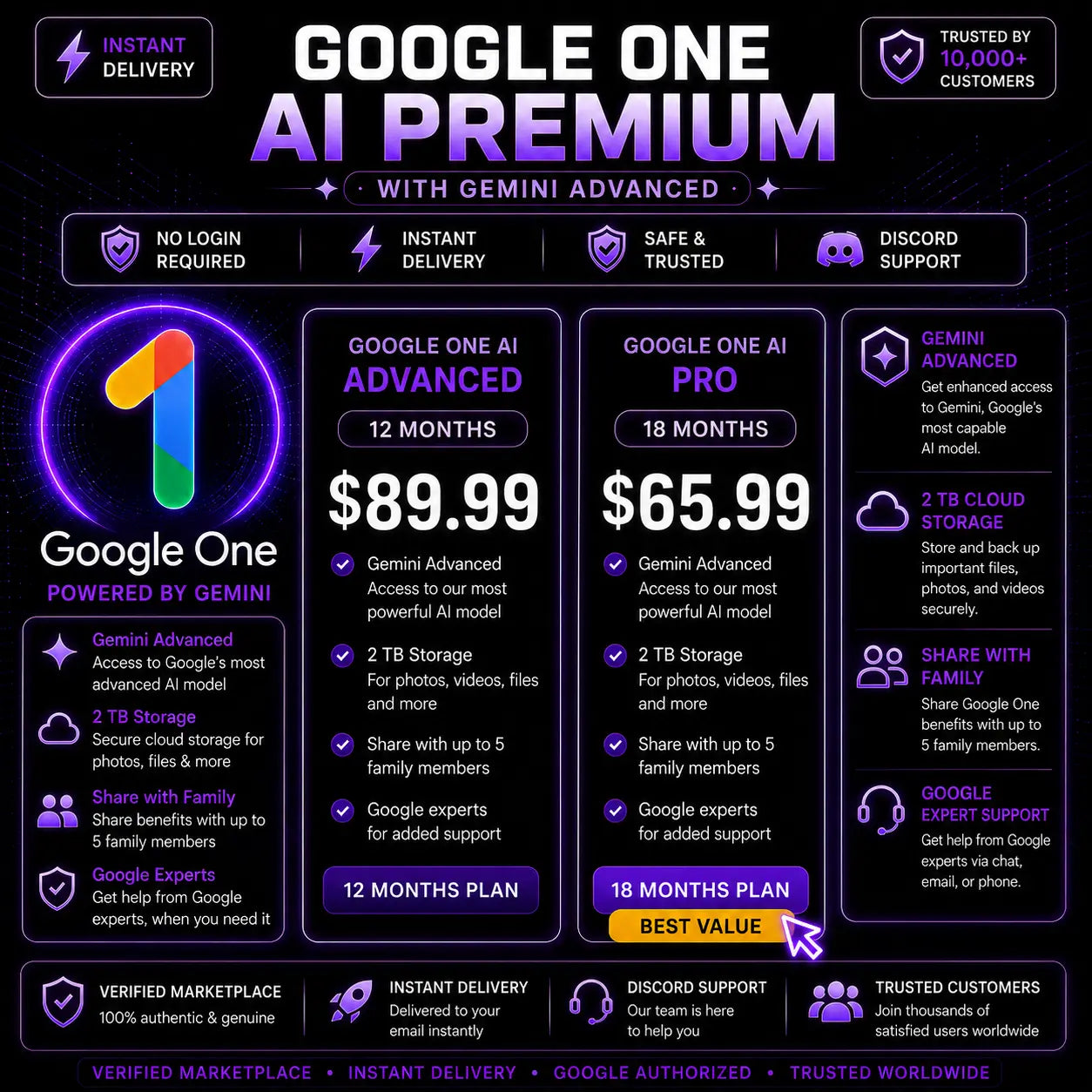 Google AI & Gemini Advanced Subscriptions Digital Licences Store